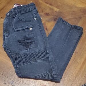 Kids' Black Distressed Jeans